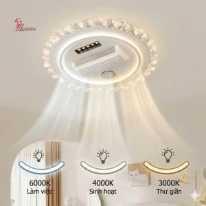Đèn Quạt Ốp Trần Tròn FS-995